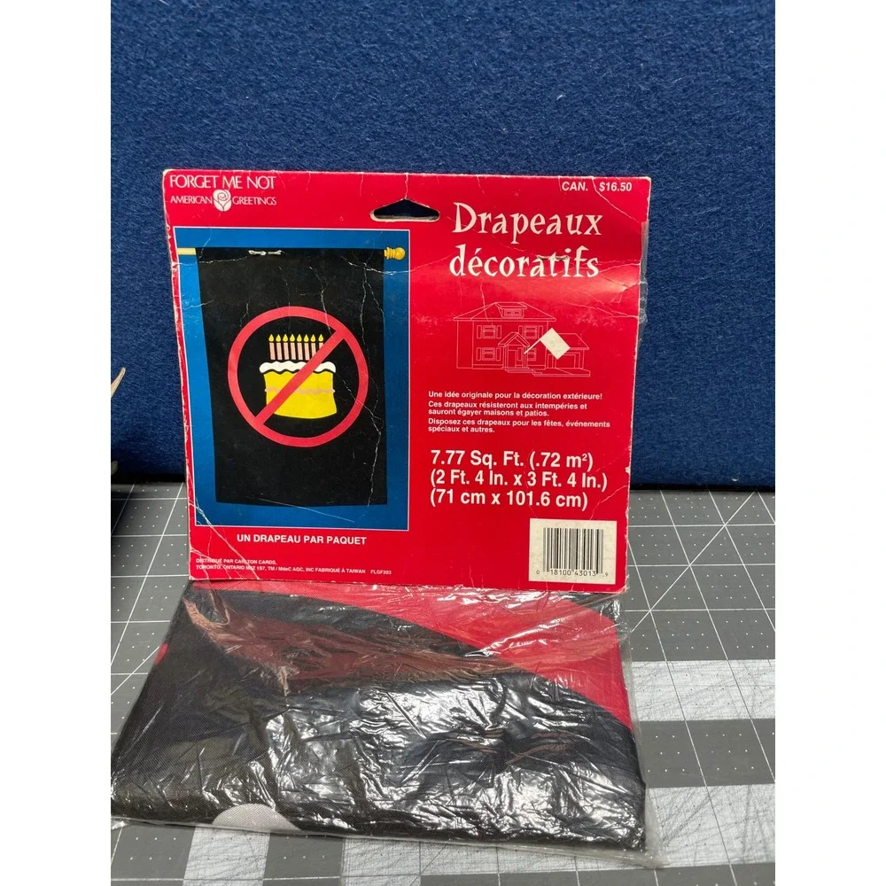 American Greetings Birthday Flag and Over the Hill Treat Bags Black Multi Vintag
